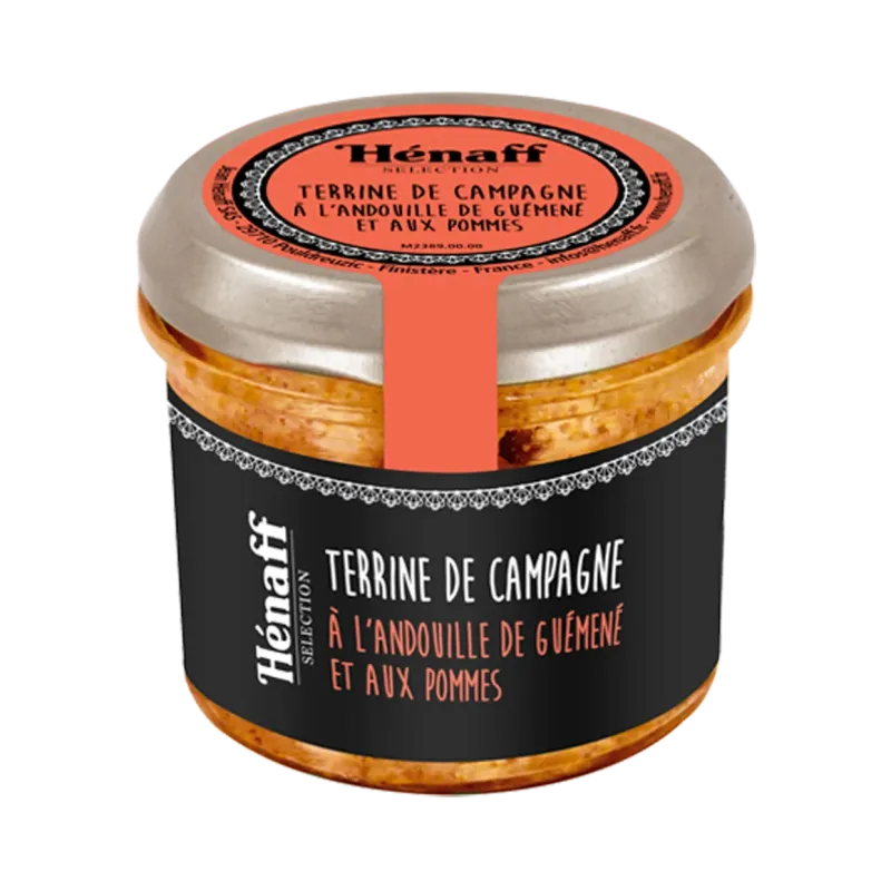 Terrine de campagne andouille pommes, saveur authentique