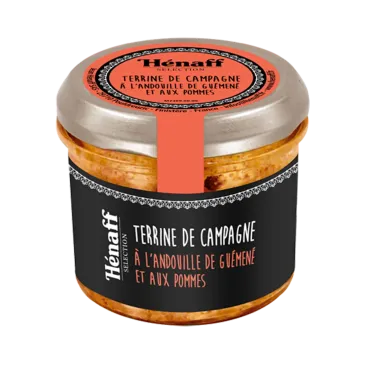 Terrine de campagne andouille pommes, saveur authentique