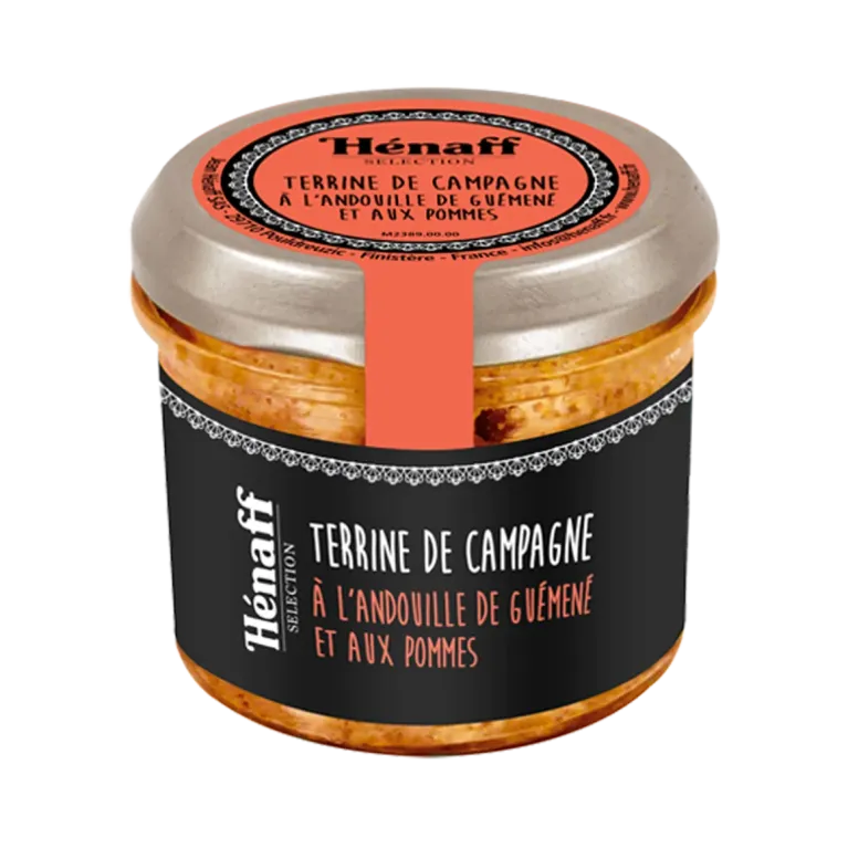 Terrine de campagne andouille pommes, saveur authentique Terrine de campagne andouille pommes, saveur authentique