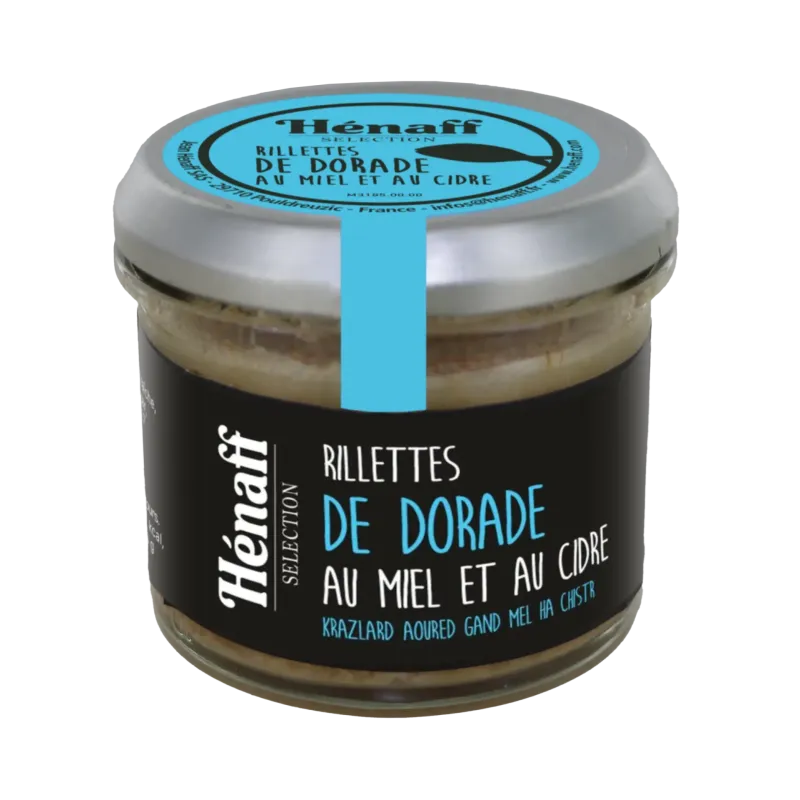 RILLETTE  DE DORADE AU MIEL ET AU CIDRE BIO