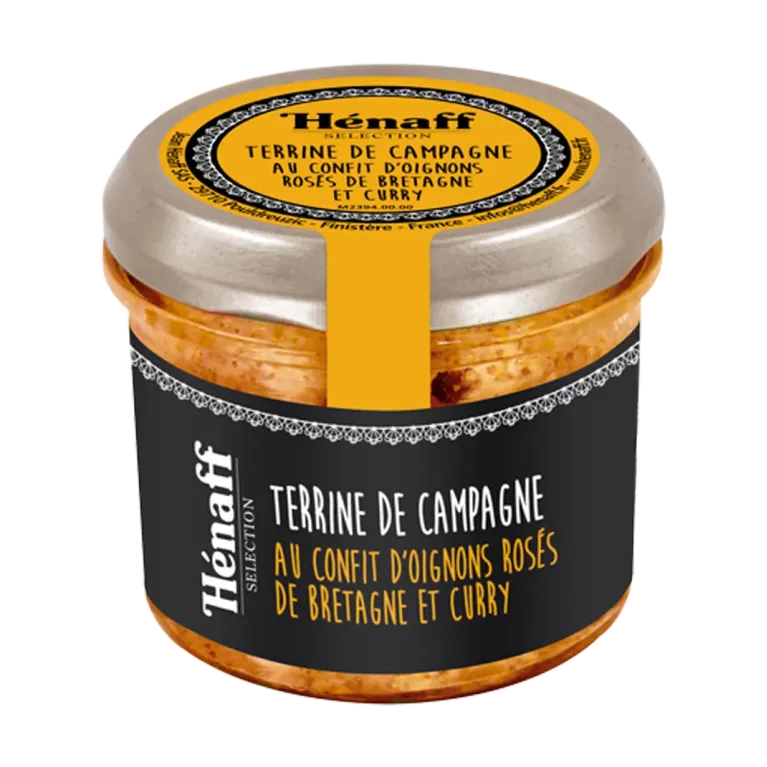 Terrine de campagne au confit d'oignons et curry - 90 g Terrine de campagne au confit d'oignons et curry - 90 g
