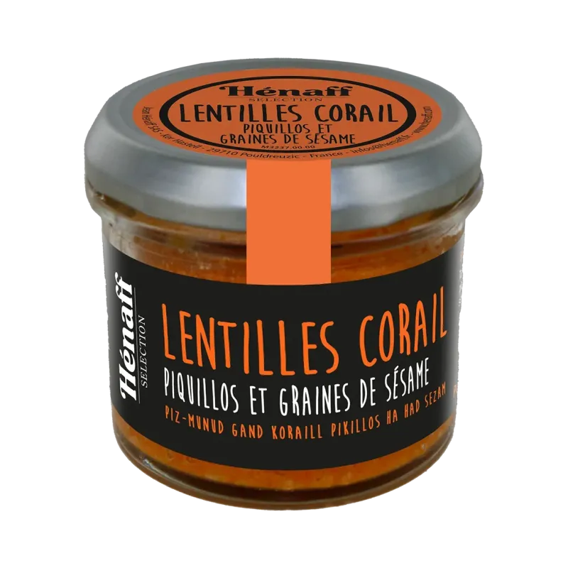 LENTILLE CORAIL PIQUILLOS ET GRAINE DE SESAME
