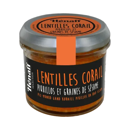 LENTILLE CORAIL PIQUILLOS ET GRAINE DE SESAME