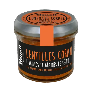 LENTILLE CORAIL PIQUILLOS ET GRAINE DE SESAME