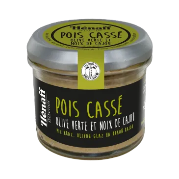 POIS CASSE OLIVE VERTE ET NOIX DE CAJOU