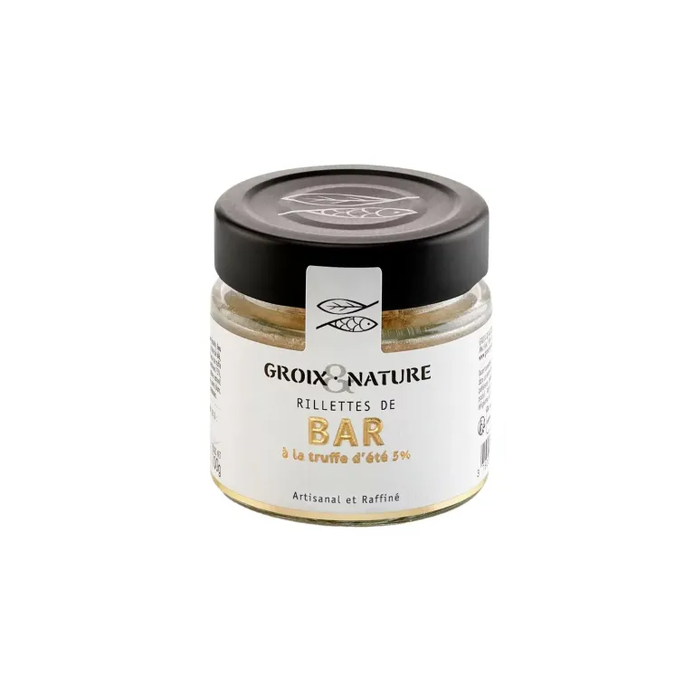 Découvrez nos Rillettes de Bar à la Truffe, un délice raffiné pour sublimer vos apéritifs et repas fins. Découvrez nos Rillettes de Bar à la Truffe, un délice raffiné pour sublimer vos apéritifs et repas fins.